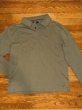 Men's Long-Sleeve Polo Shirt - Sage Green